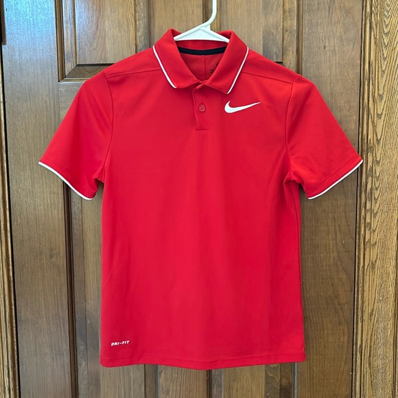 Nike Youth Red Golf Polo - Size YM - Picture 1 of 6